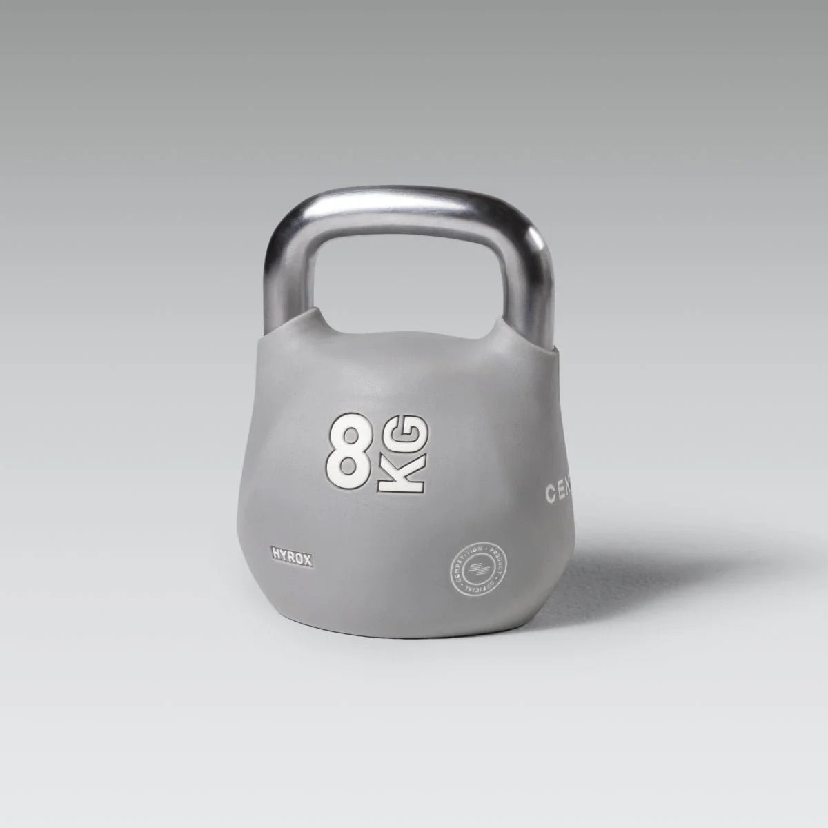 Kettlebell 8 Kg – Fonte Monobloc Noir Mat, Base Plate, Bague Colorée, Pour Entraînement Intérieur/extérieur