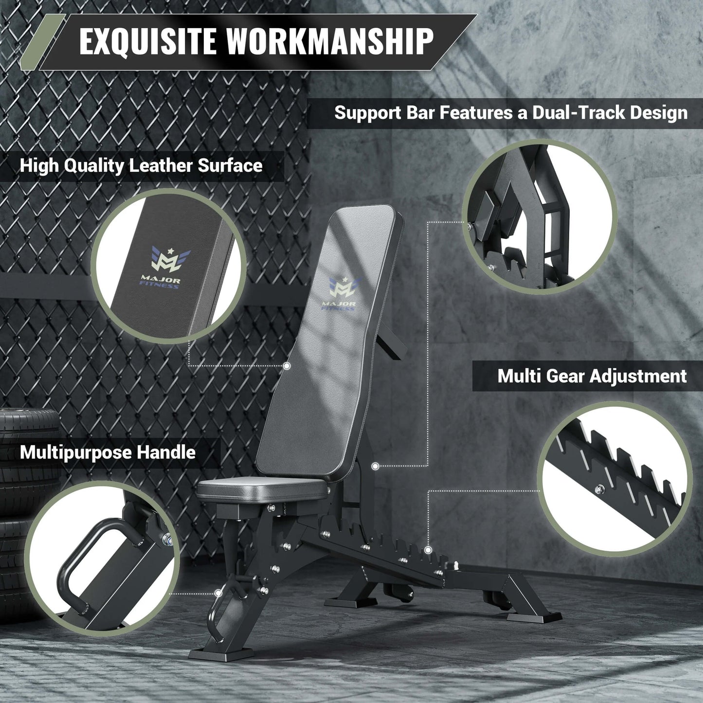 Major Fitness Adjustable Bench (PLT01)