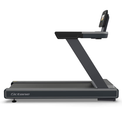Octane OC100 treadmill (10-inch console), right side view | Top Fitness