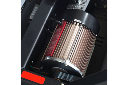 This image shows industrial equipment, not a treadmill product. I can see a motor assembly with a large cylindrical component