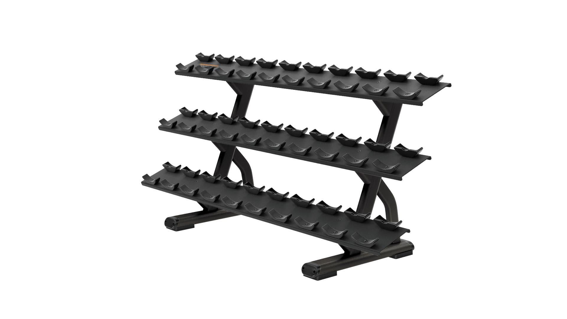 Precor Discovery Series 3-Tier 15-Pair Dumbbell Rack: Spacious – Top ...