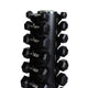 Top Fitness Rubber Hex Dumbbell Set | 5-35lbs with Bench and Rack Dumbbells Top Fitness 