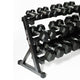 Rubber Hex Dumbbell Set | 5-50lbs with Bench and Rack Dumbbells Top Fitness 